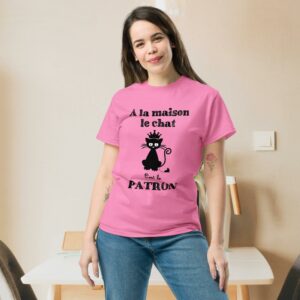 T-shirt – A la maison , le chat c’est le patron