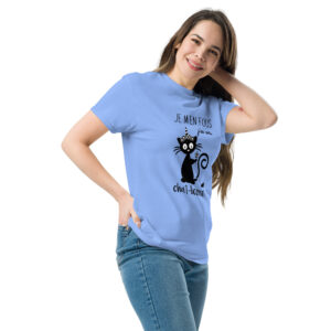 T-shirt – Je m’en fous, j’ai un chat-licorne!