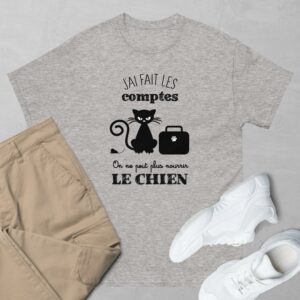 T-shirt – J’ai fait les comptes. On ne peut plus nourrir le chien