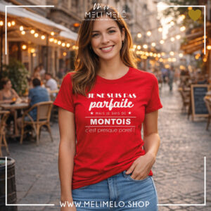 T-shirt – Je ne suis pas parfaite mais je suis montoise. C&rsquo;est presque pareil!