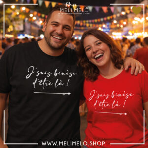T-shirt – J&rsquo;suis binèse d&rsquo;être là!